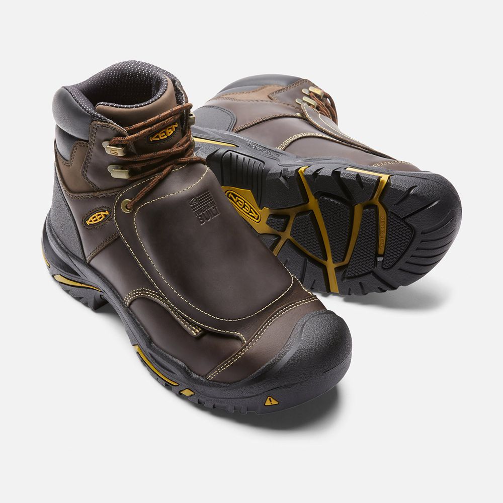 Botte de Travail Keen Homme Marron | Mt Vernon 6\" Met (Steel Toe) | UNVAX-1273